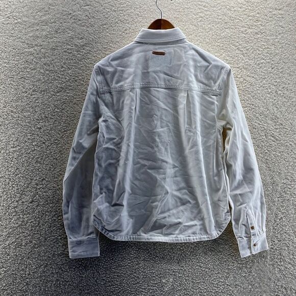 Scotch & Soda Snap Button Shirt Jacket White Beach Size 16 - Picture 4 of 9